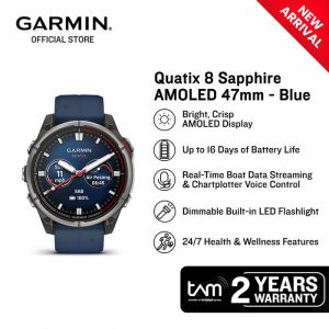 Garmin Quatix 8 Sapphire AMOLED 47mm – Smartwatch Premium untuk Petualangan Laut dan Darat