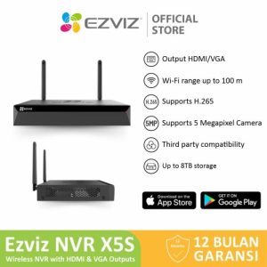 Ezviz Wireless NVR X5S Smart WiFi 8 Channel Rekorder CCTV hingga 5MP
