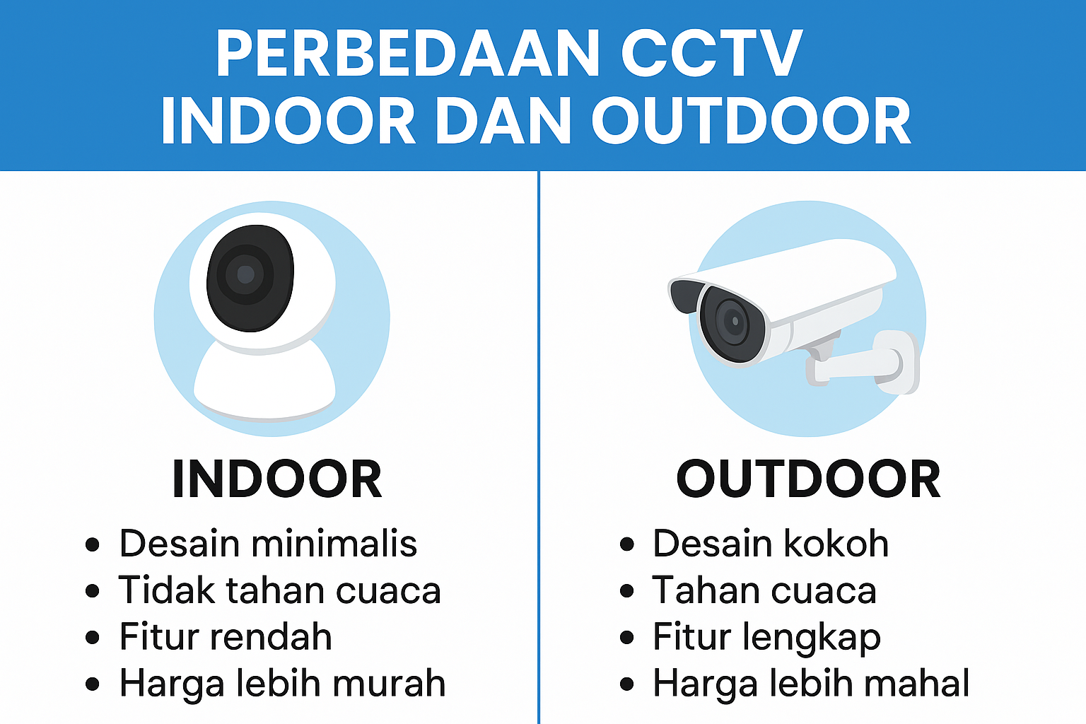 Perbedaan CCTV Indoor dan Outdoor untuk Keamanan Rumah
