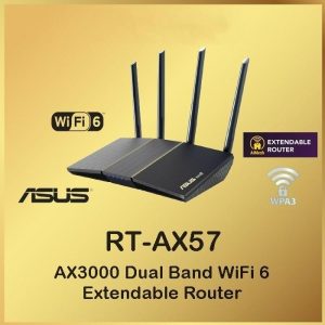 Router ASUS RT-AX57 AX3000 Dual Band WiFi 6 Extendable Router